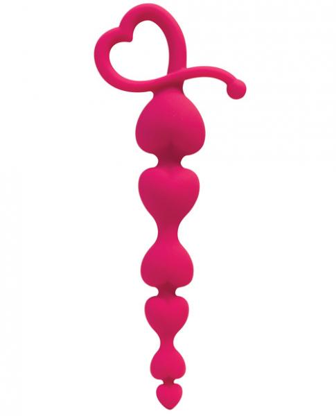 Gossip Hearts On A String Magenta Anal Beads