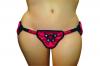 Plus Size Lace Satin Strap On Harness Red