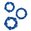 Beaded C Rings 3 Pieces Blue