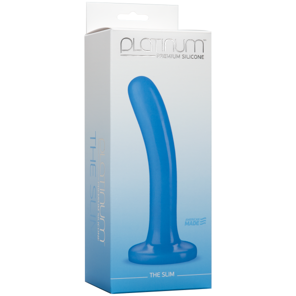 Platinum Premium Silicone The Slim Dildo Blue DJ