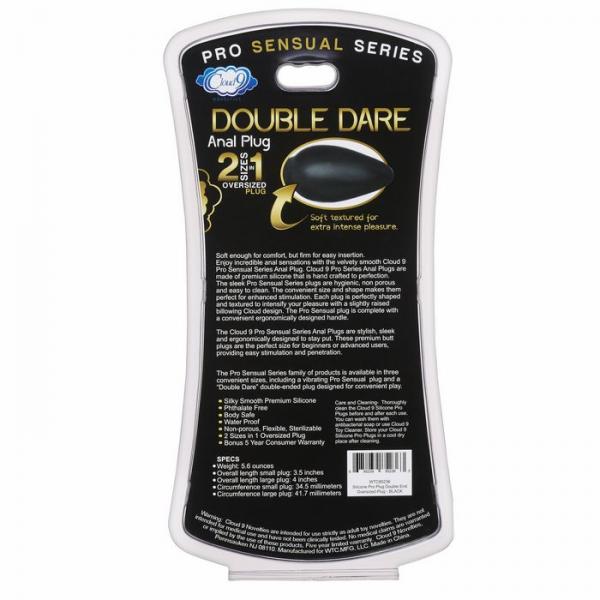 Pro Sensual Oversized Double Dare Dual Anal Plug Black.
