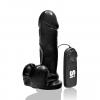 7in Thick Cock Balls, Vibrating Egg & Suction Cup Black 