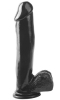 Basix Rubber 12 inches Dong With Suction Cup Black