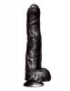 Big Black Cock Uncut Realistic Dildo 13.75 inches Dildo