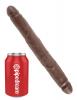 12 Inches Slim Double Dildo - Brown
