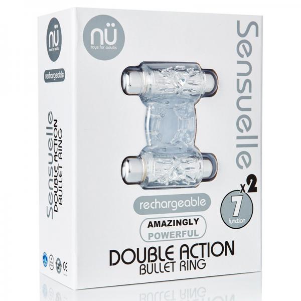Sensuelle Double Action 2 X 7 Function Cockring Clear