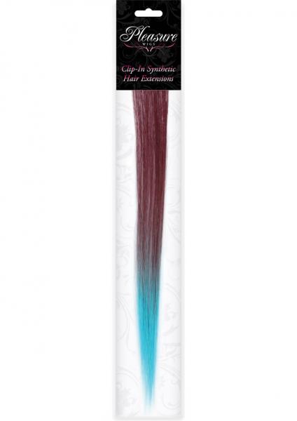 Hair Clip In Extension Purple Turquoise Tail