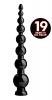Hosed 19 Inches Graduated Bead Anal Snake Black